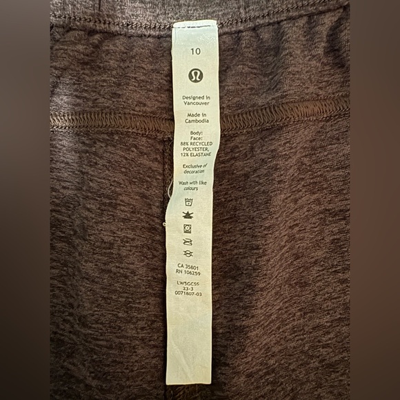 Lululemon Soft Jersey Fit Joggers Brown Size 10 Like New loungewear - Picture 11 of 14